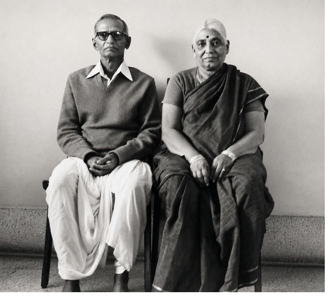 Mangu Koneti Rao and his wife Mangu Subhadra, seated portrait